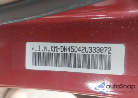 2002 Hyundai Elantra Gls из США, поврежденный, VIN KMHDN45D42U333072